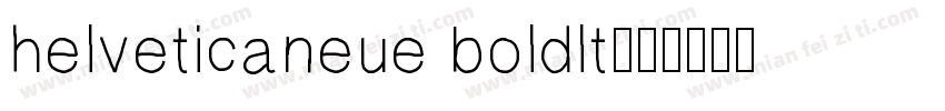 helveticaneue boldlt字体转换